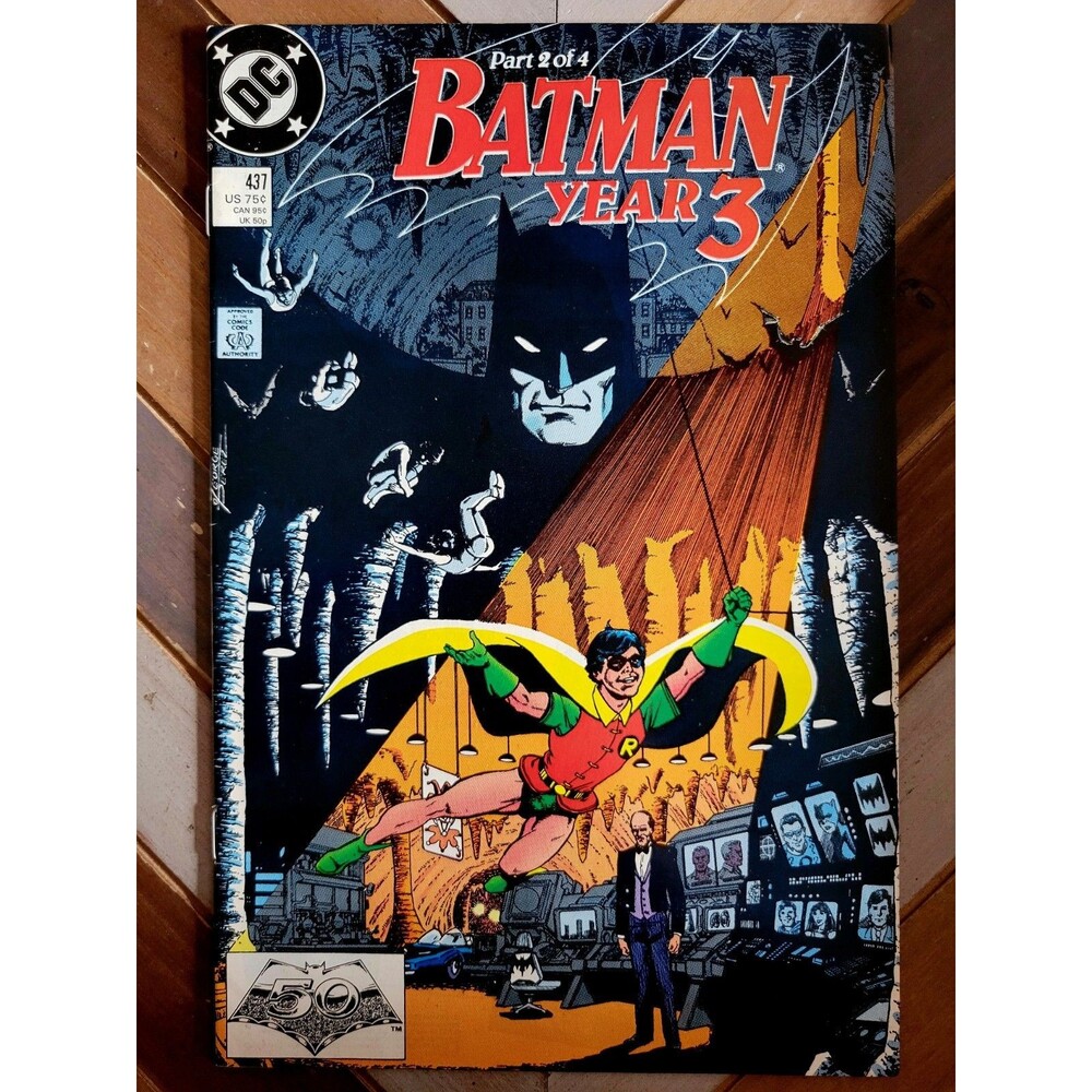Batman #437 (DC 1989) Last 75-cent Issue, George Perez Cover (7.0) Nightwing!
